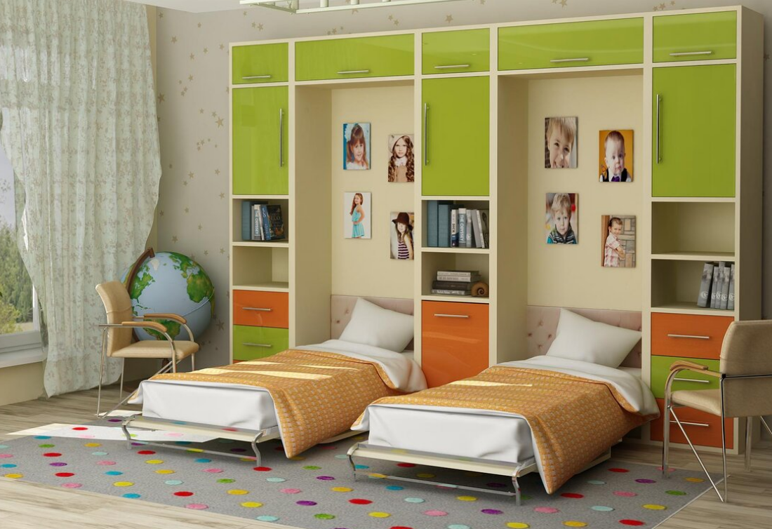 Кровать из шкафа для ребенка по Фэн Шуй