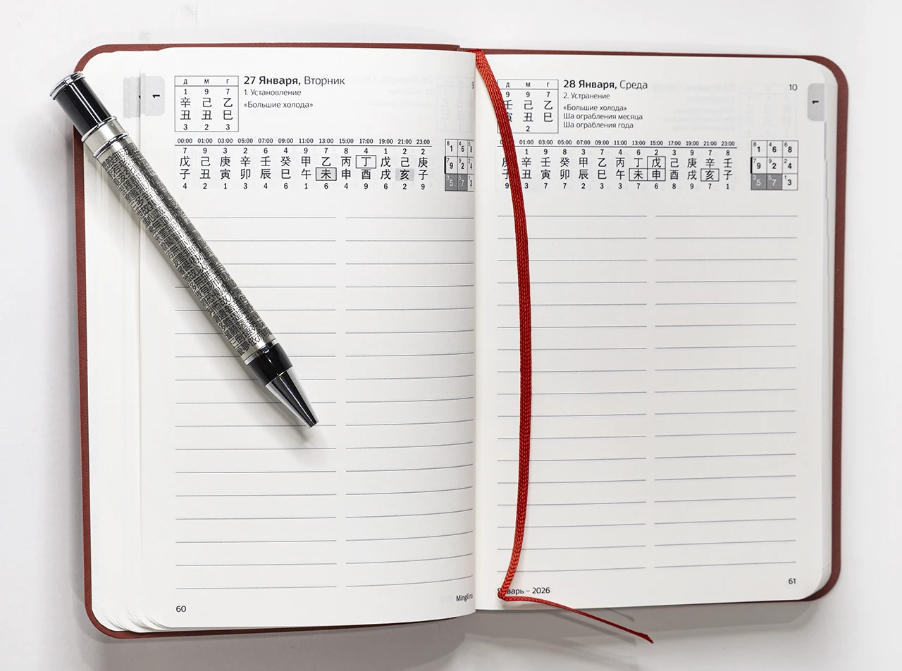 Ежедневник - Пример разворота дня