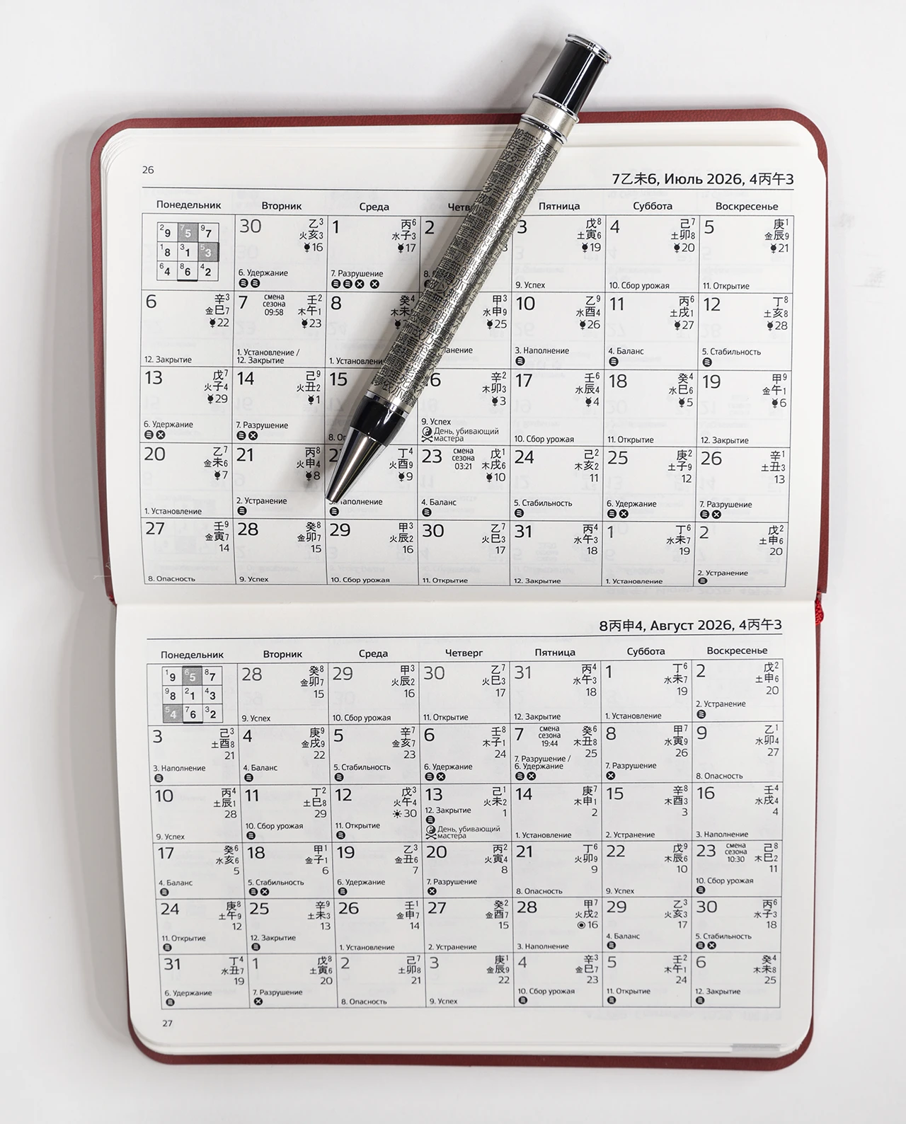 Пример разворота месяца 2026